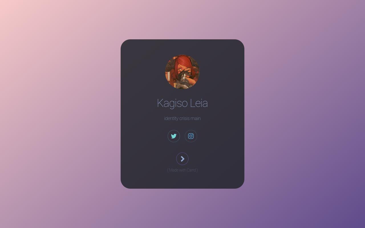 Carrd profile picture for @kagiso